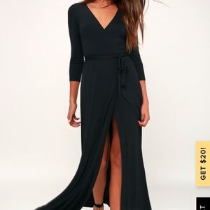 LULUS black tie maxi dress